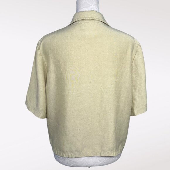 Vintage Stillo Collection Linen Rayon Button Up Shirt Made In USA Small - Picture 5 of 9